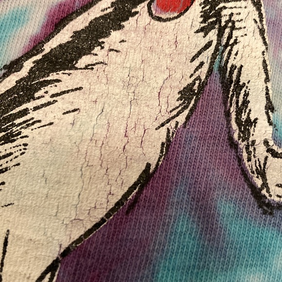 VNTG Cat in the Hat Grateful Dead RARE Parking Lot Tie Dye Tour Shirt Unisex 6-8 - Picture 4 of 5